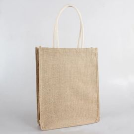 中国 ブラウンはエコの友好的なジュート袋、小さいジュートのヘシアンの買い物袋をリサイクルしました 工場