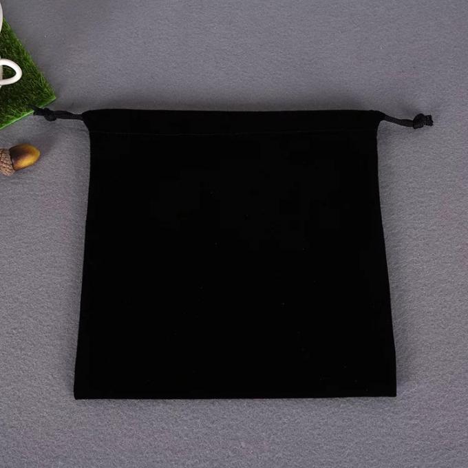 贅沢で黒いキャンバスのドローストリング袋/100%の有機性綿のドローストリング袋