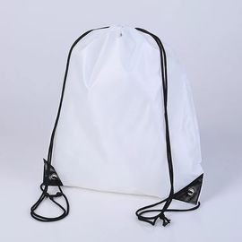 トレインの白いドローストリングのバックパック、防水大きいドローストリングのスポーツ袋
